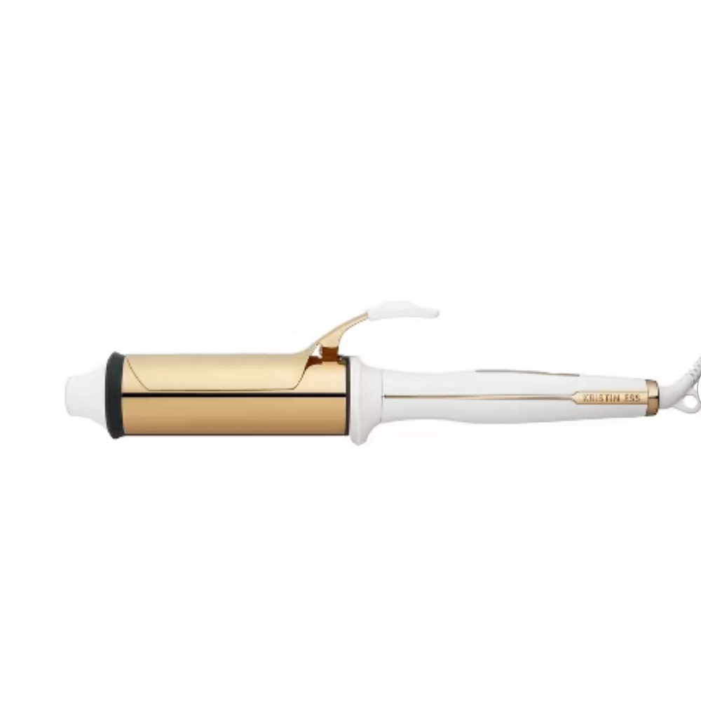 Gold and White Curling Iron